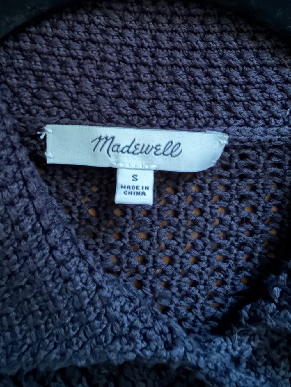 Madewell 100% cotton loose black knit short sleeve button up cardigan S/M - Picture 9 of 10